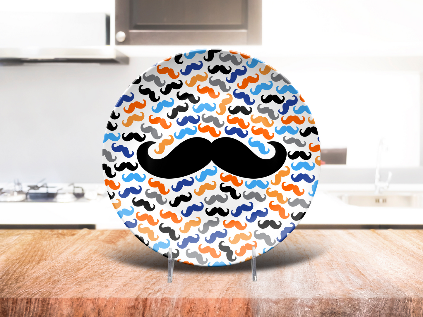 Mustache Mash Dinner Plate