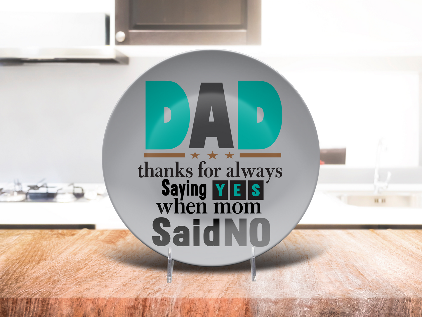 Thanks Dad dinner plate