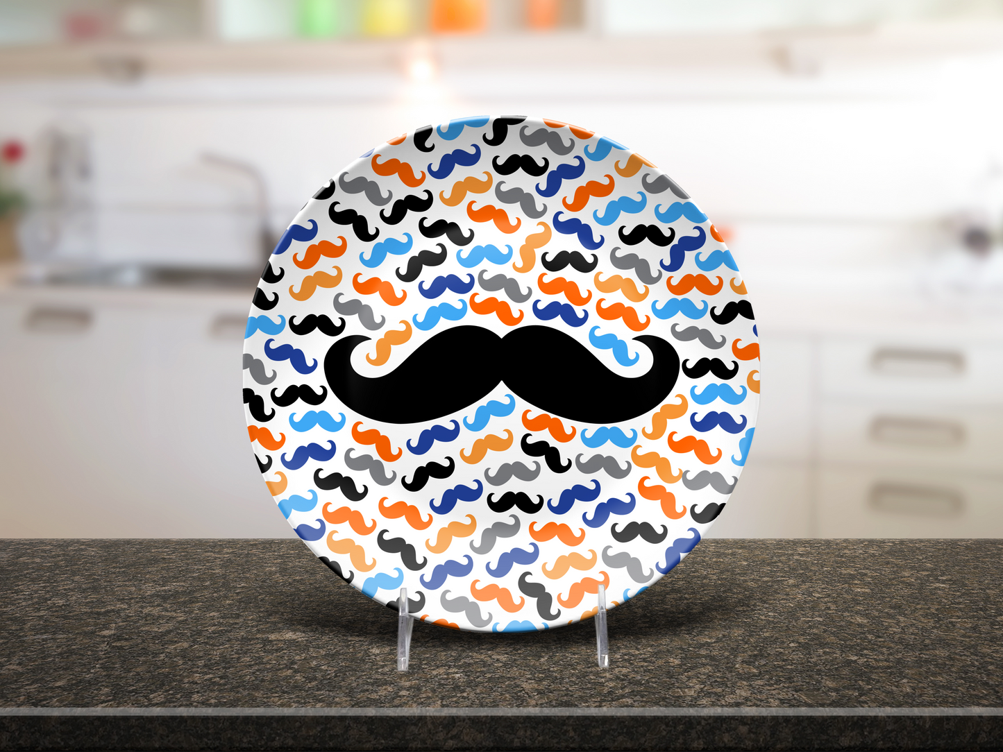 Mustache Mash Dinner Plate
