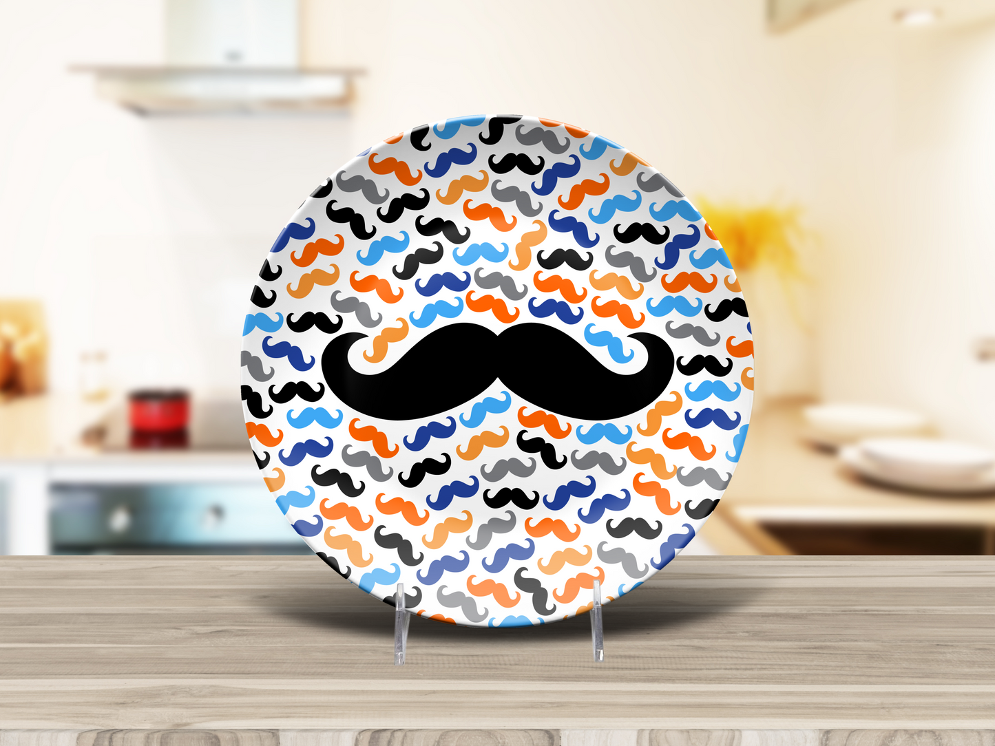 Mustache Mash Dinner Plate