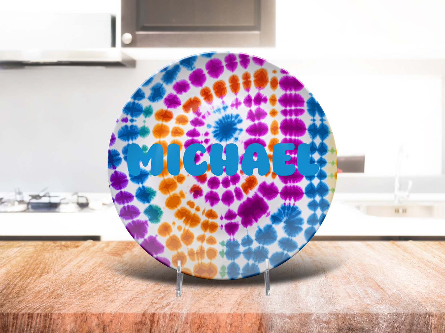 Groovy Tie Dye Plate