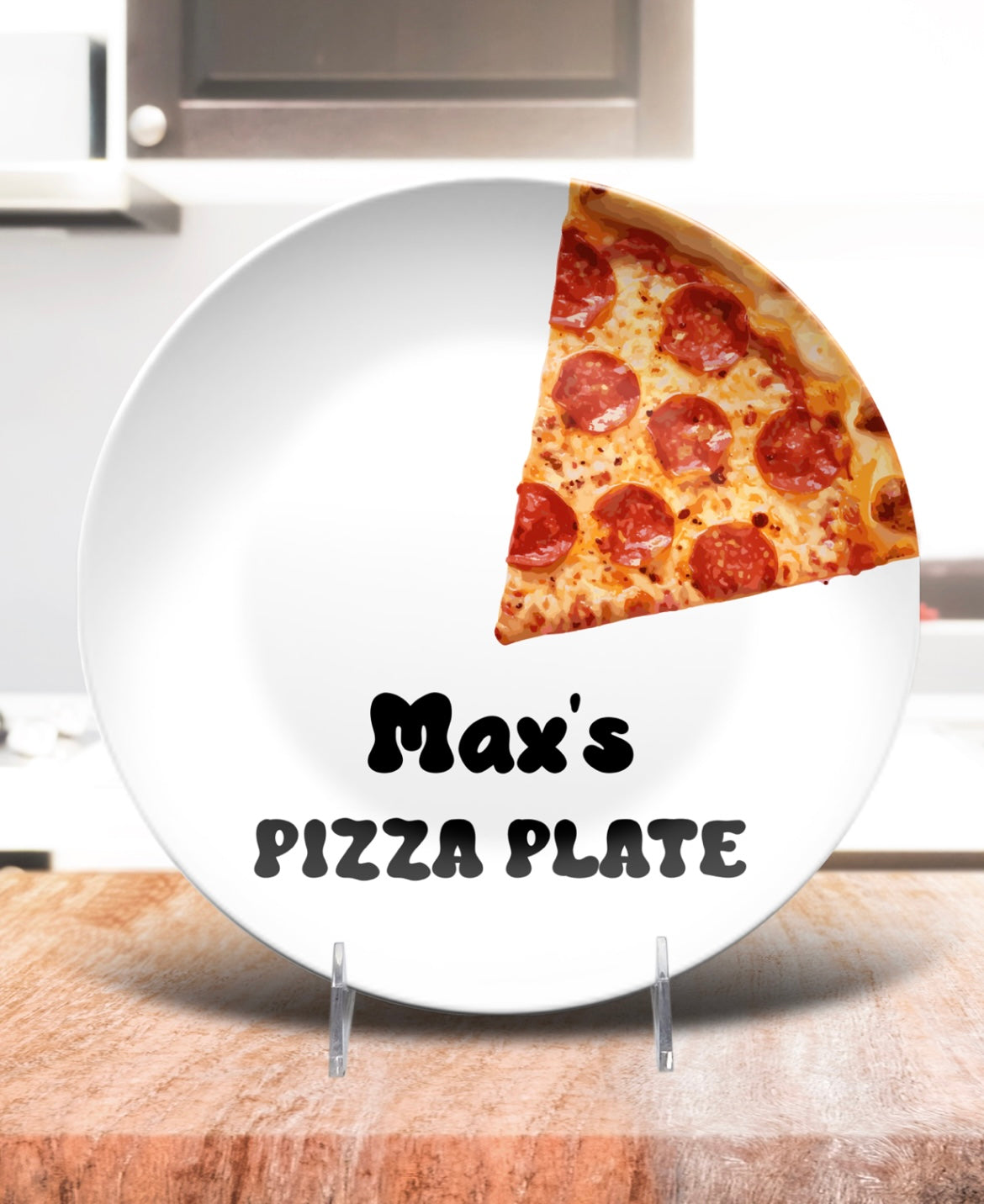 Personalized Pizza Slice Plate