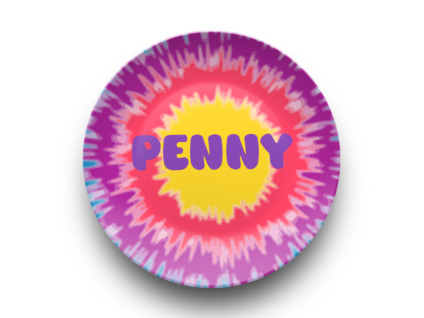 Groovy Tie Dye Plate
