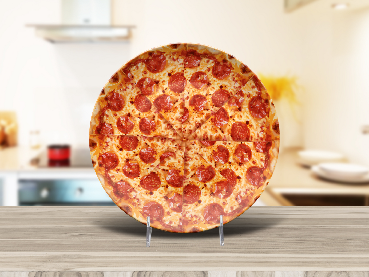 Whole Pepperoni Pizza Plate