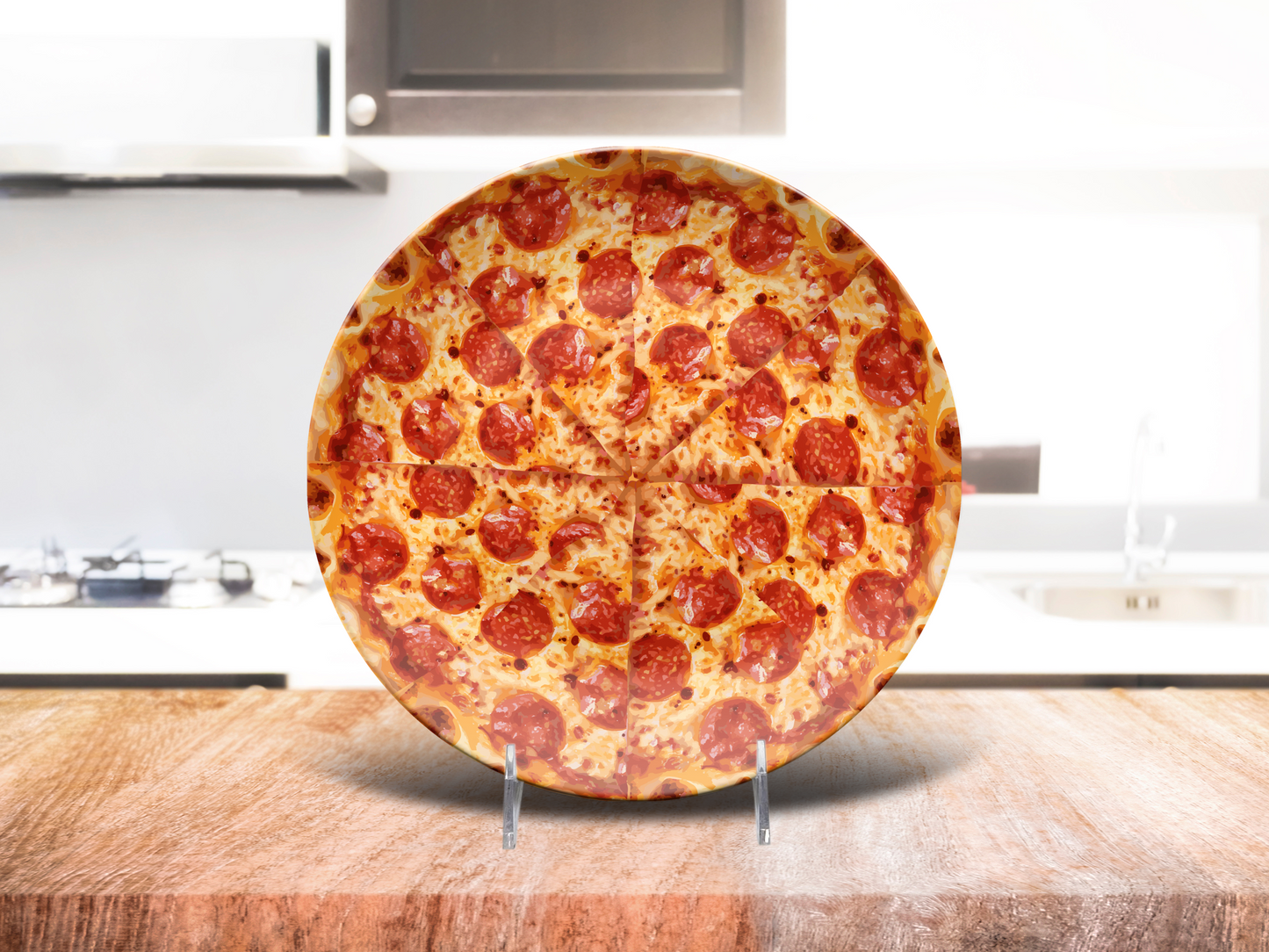 Whole Pepperoni Pizza Plate