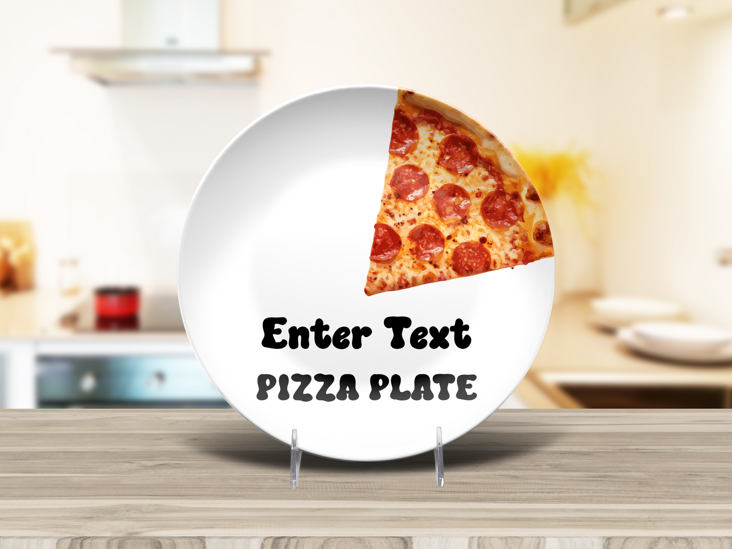 Personalized Pizza Slice Plate