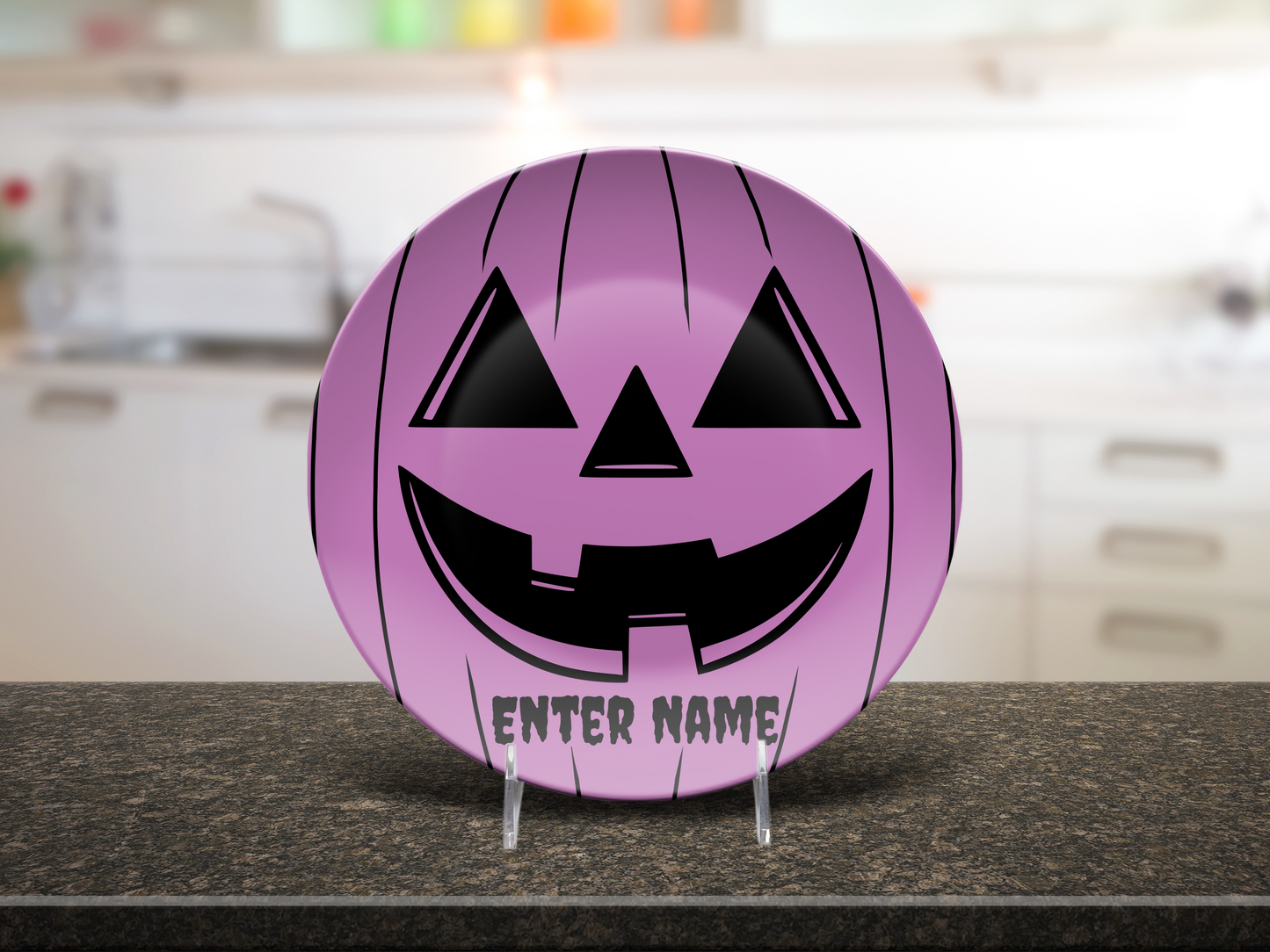 Personalized Jack O Lantern Plate