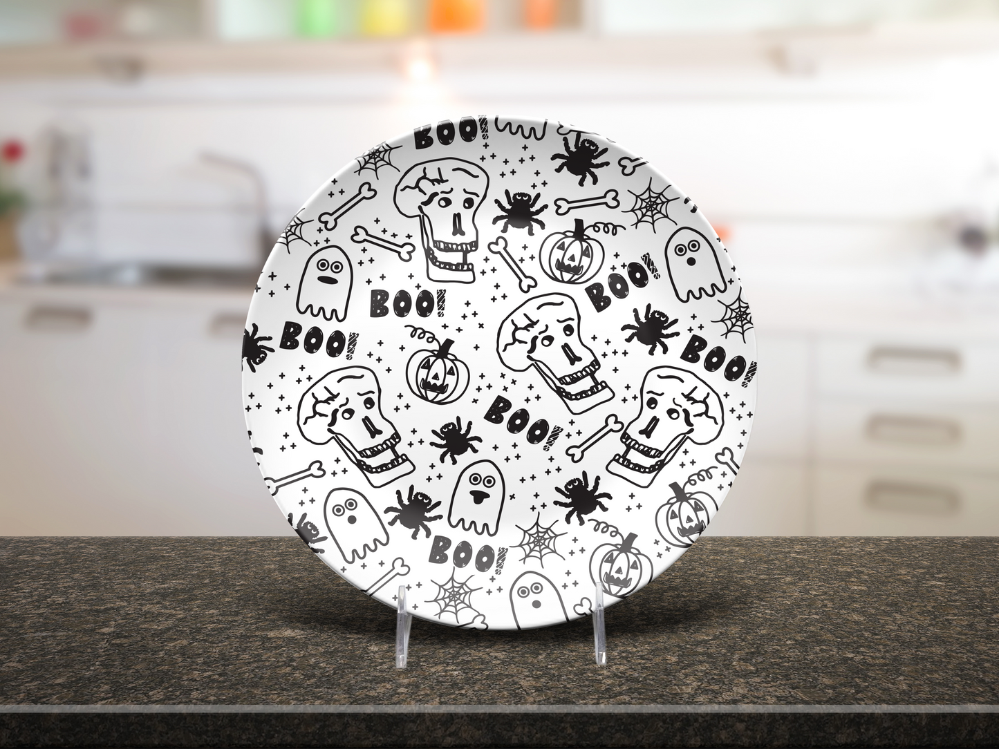 Boo Halloween Plate