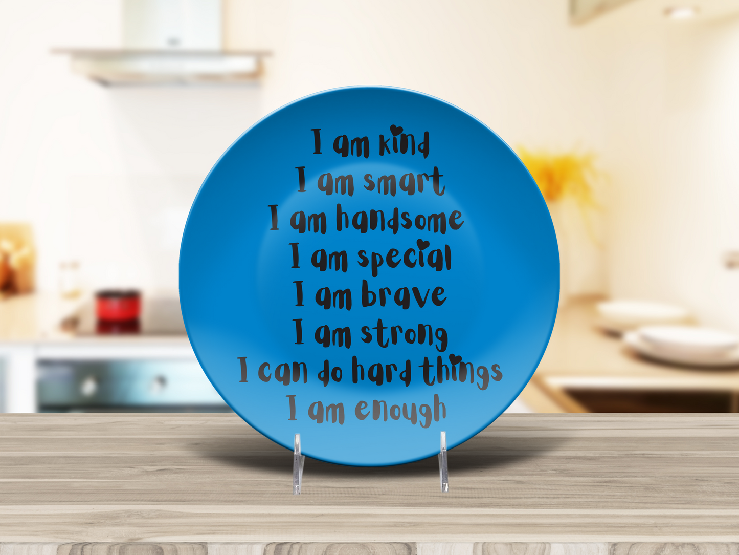 I am Handsome Affirmations Plate