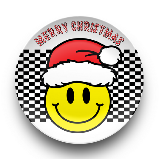 Smiley Face Santa Plate