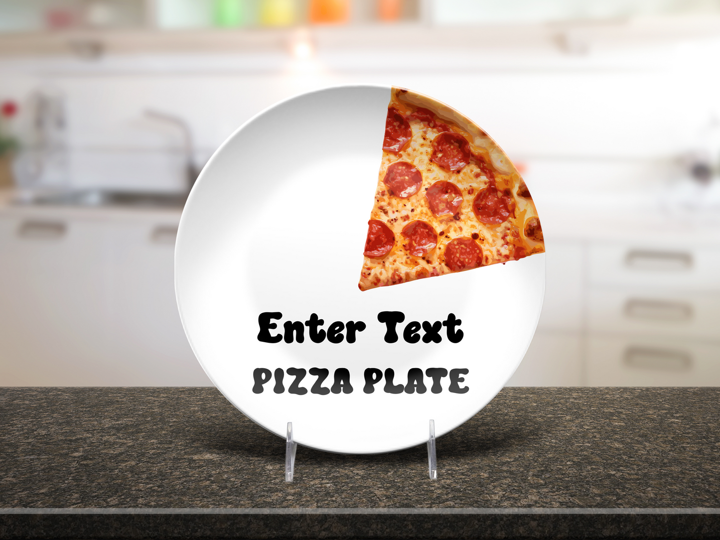 Personalized Pizza Slice Plate