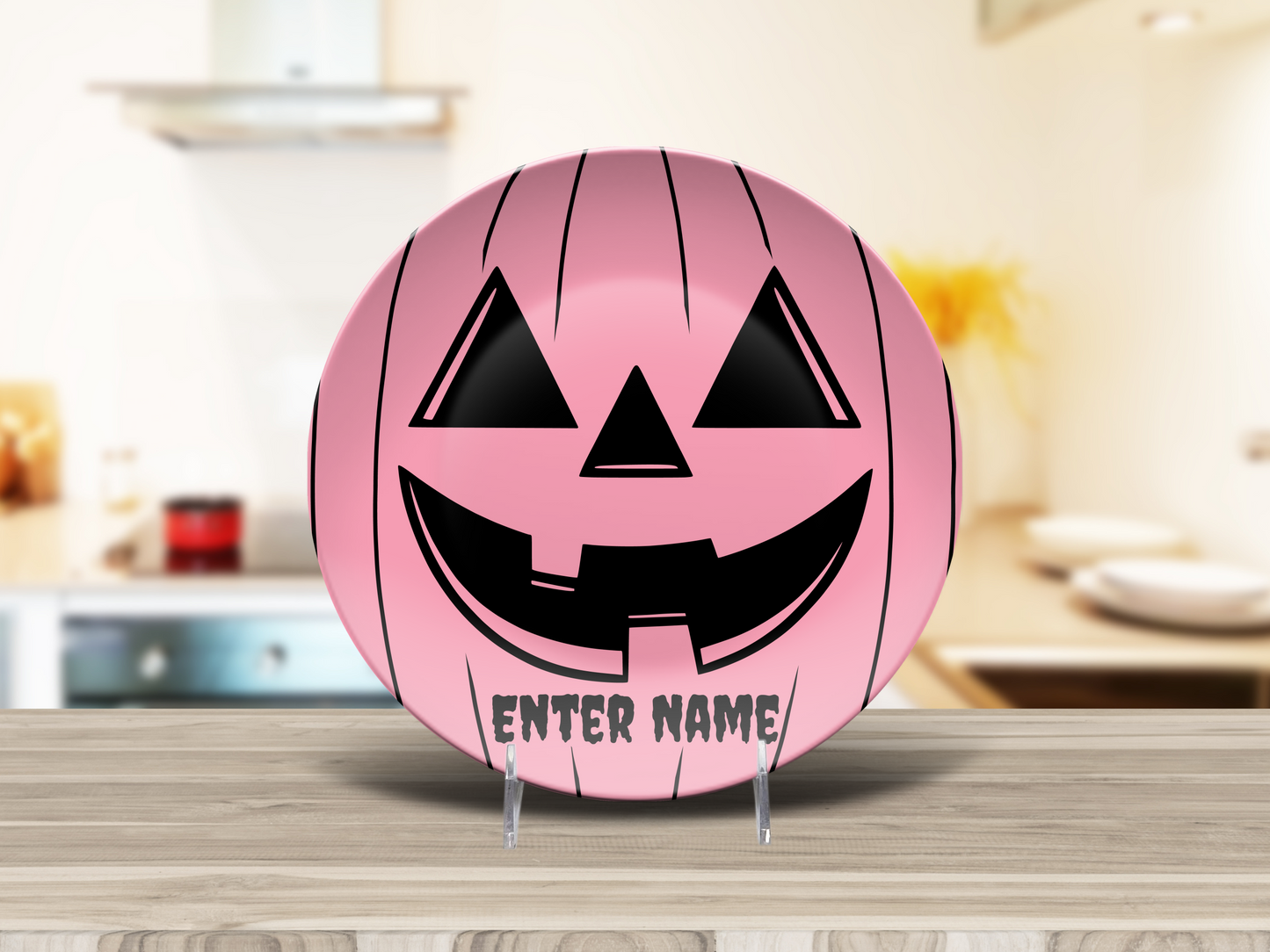 Personalized Jack O Lantern Plate