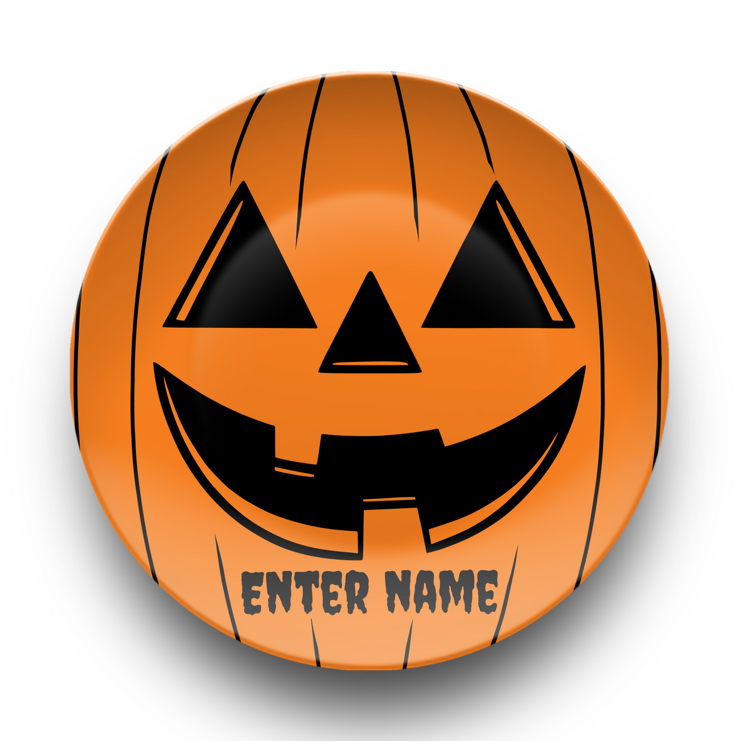 Personalized Jack O Lantern Plate