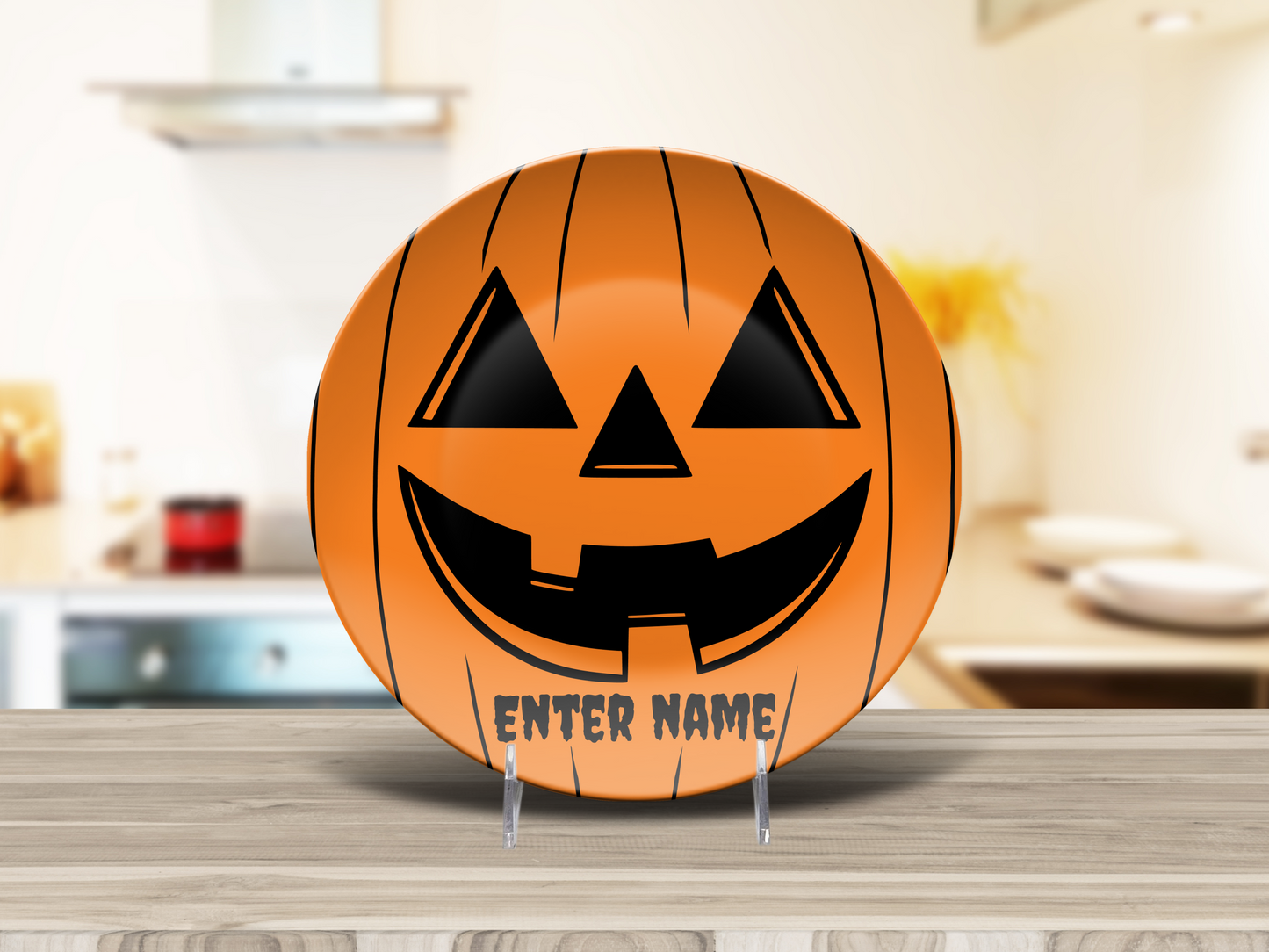 Personalized Jack O Lantern Plate