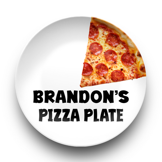 Personalized Pizza Slice Plate