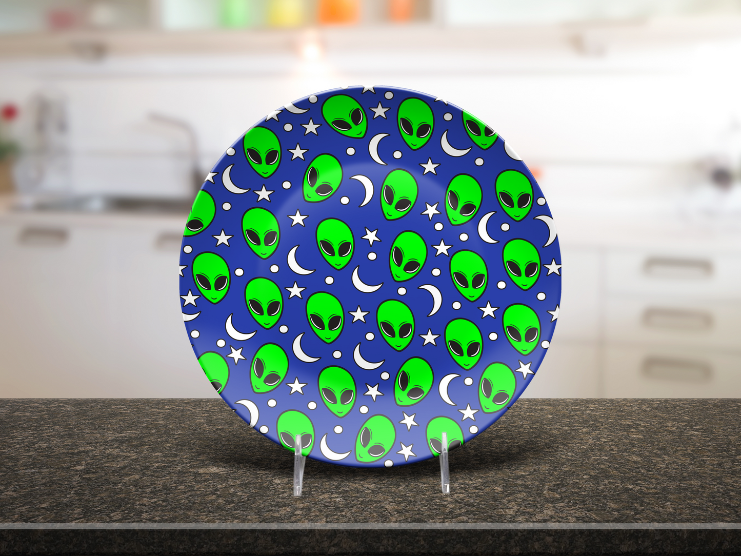 Out of this world Alien Face Dinner Plate