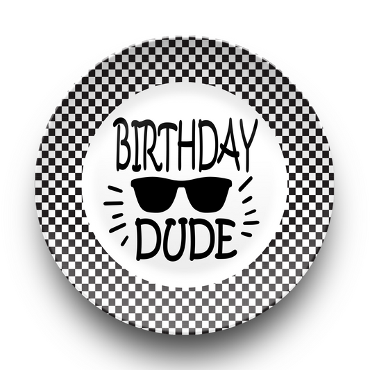 Birthday DUDE Plate