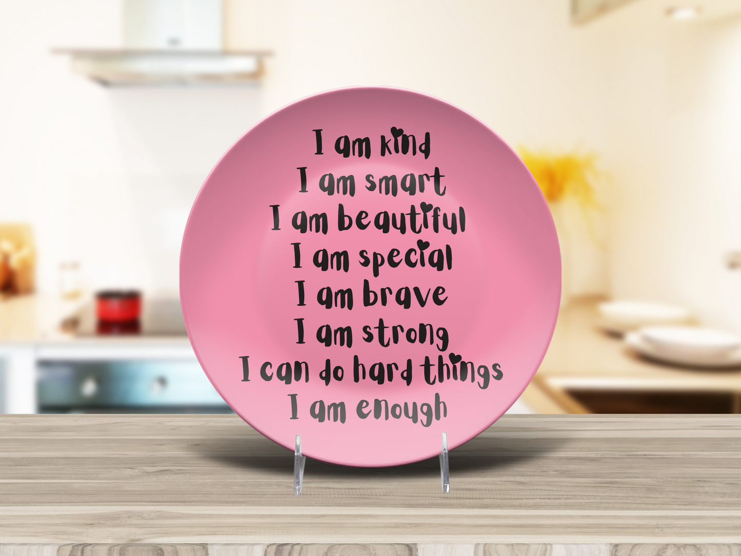 I am beautiful Affirmations Plate