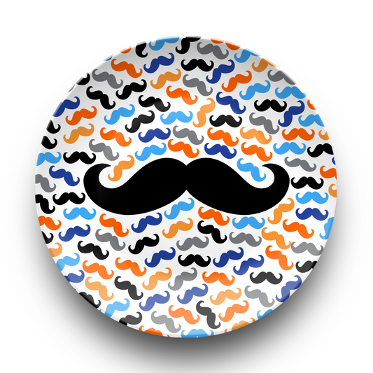 Mustache Mash Dinner Plate
