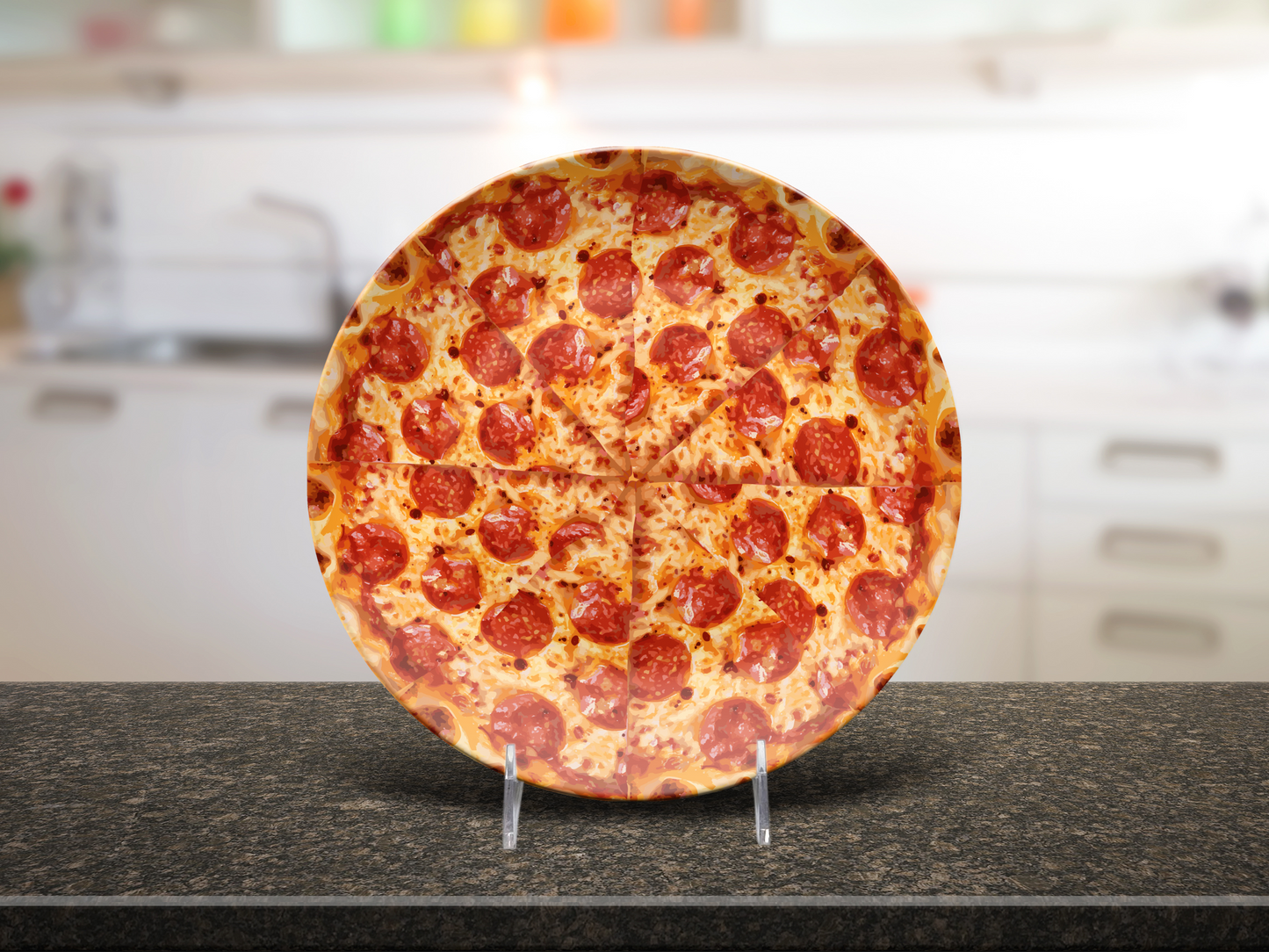 Whole Pepperoni Pizza Plate