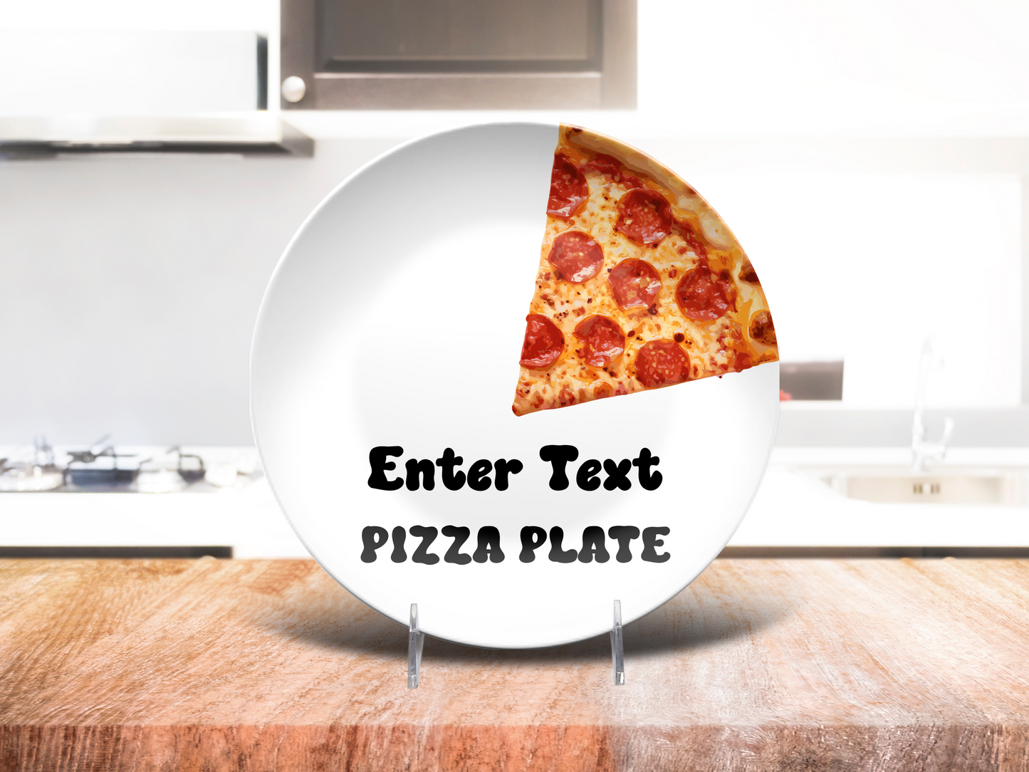 Personalized Pizza Slice Plate