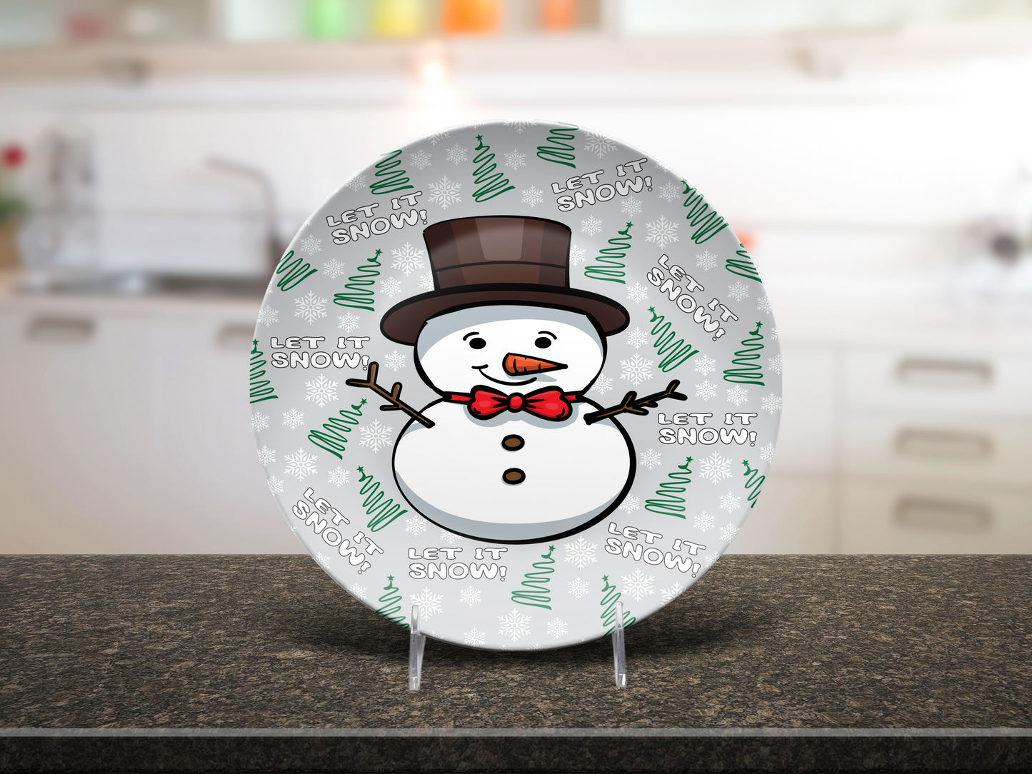 Let it Snow Dinner Plate